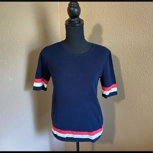 Cabi Hampton Navy Nautical Sweater